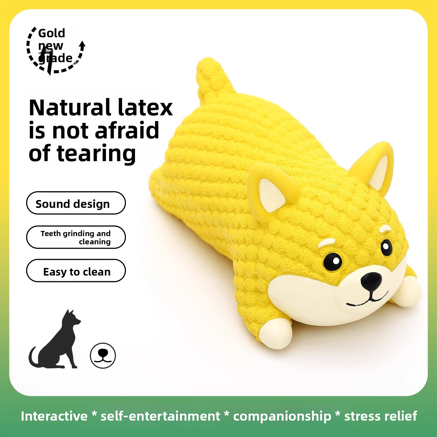 Interactive Squeaky Plush Dog Toy - Brinquedo de Látex para Cães em